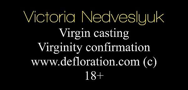  Blonde virgin Victoria first time casting